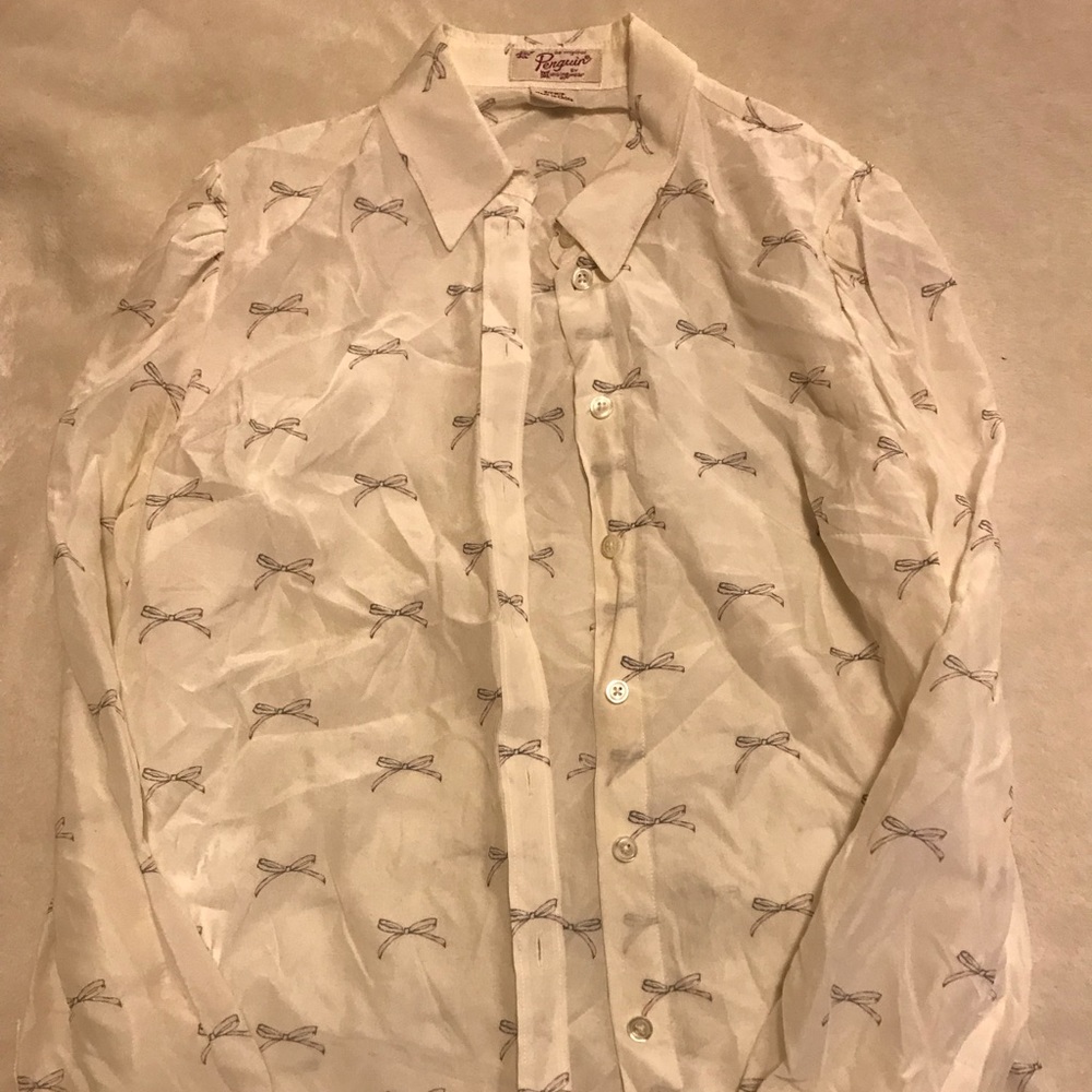 Penguin silk top